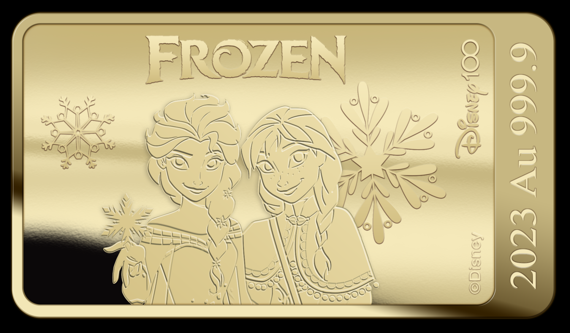 Frozen Gold Bar – Disney 100 Years (1/100 oz)