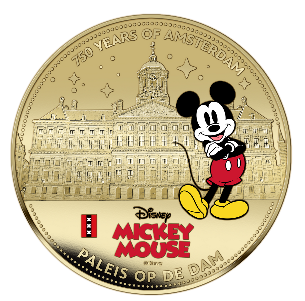 750 Jaar Amsterdam – Mickey Mouse – Exclusieve Vergulde Muntenset