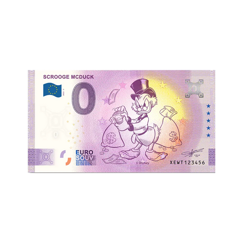 Herdenkingsbankbiljet – Dagobert Duck – Disney 100-jarig jubileum