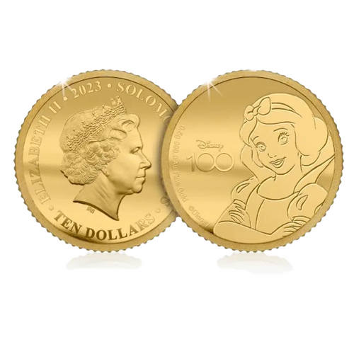 Massief gouden munt – Sneeuwwitje – Disney 100-jarig jubileum